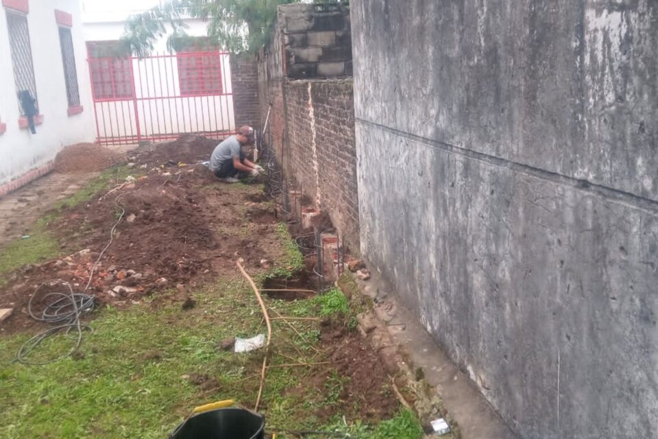 Se puso en marcha una obra de emergencia en la escuela nocturna Atahualpa Yupanqui