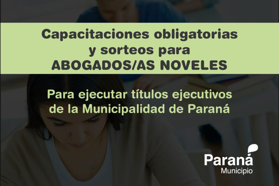 Se definieron las fechas de las capacitaciones y el sorteo para ejecutar Títulos Ejecutivos de la Municipalidad
